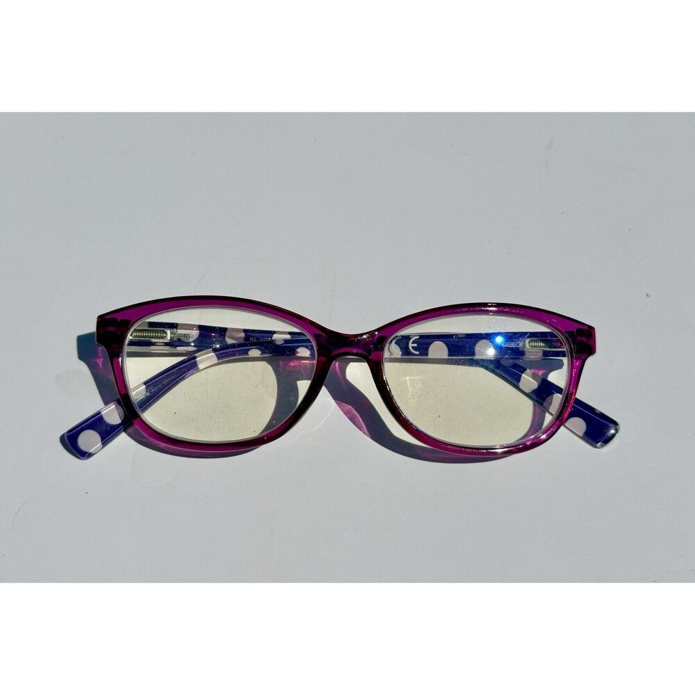 Purple Polka Dots Fashion Ladies Glasses High Quality Spring Hinge *Frames Only*